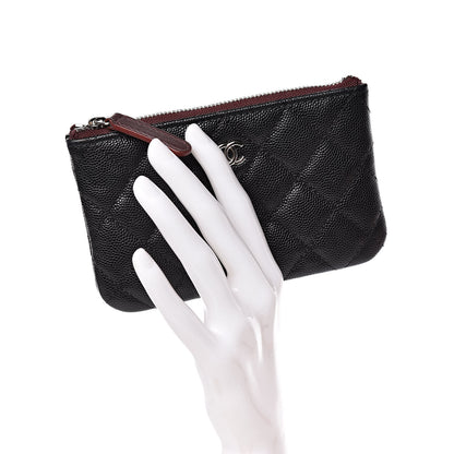 Chanel Caviar Quilted Small Cosmetic Case Black 2 of 8