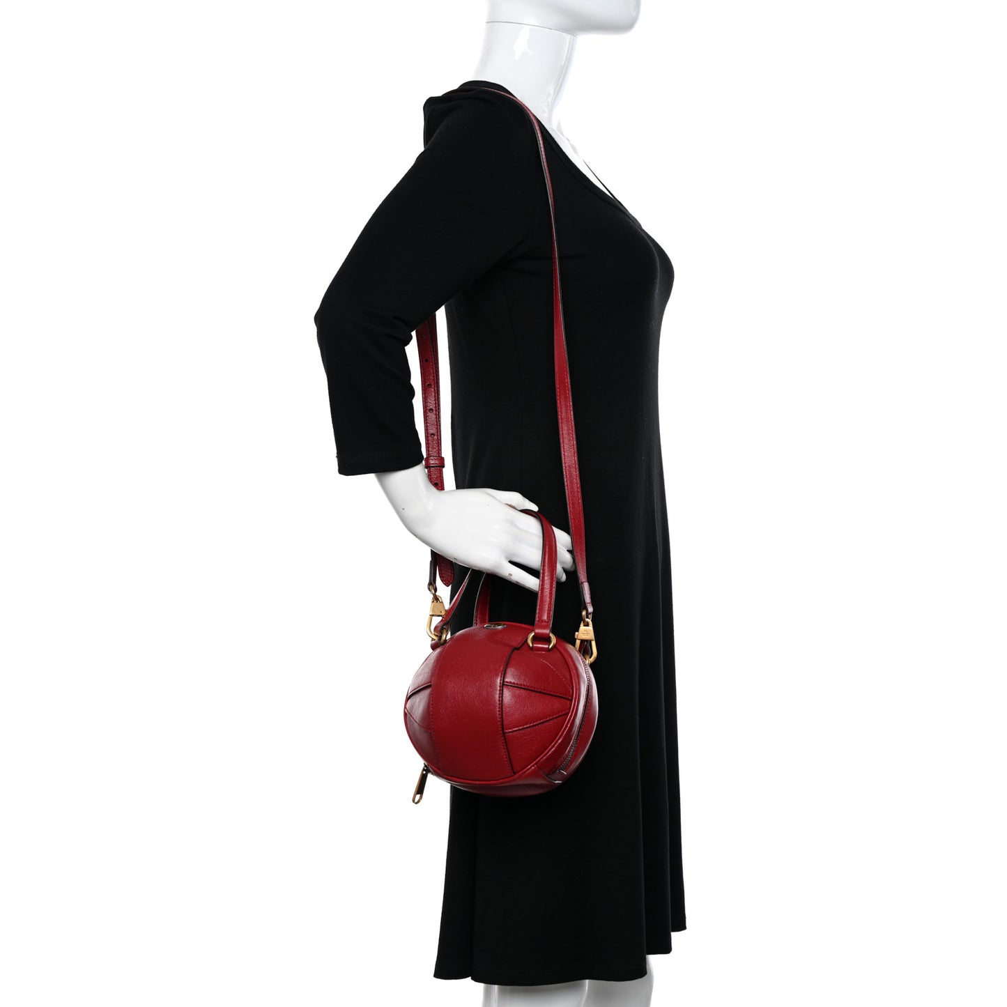 Piuma Lux Energy Mini Tifosa Basketball Shaped Shoulder Bag Romantic Cerise