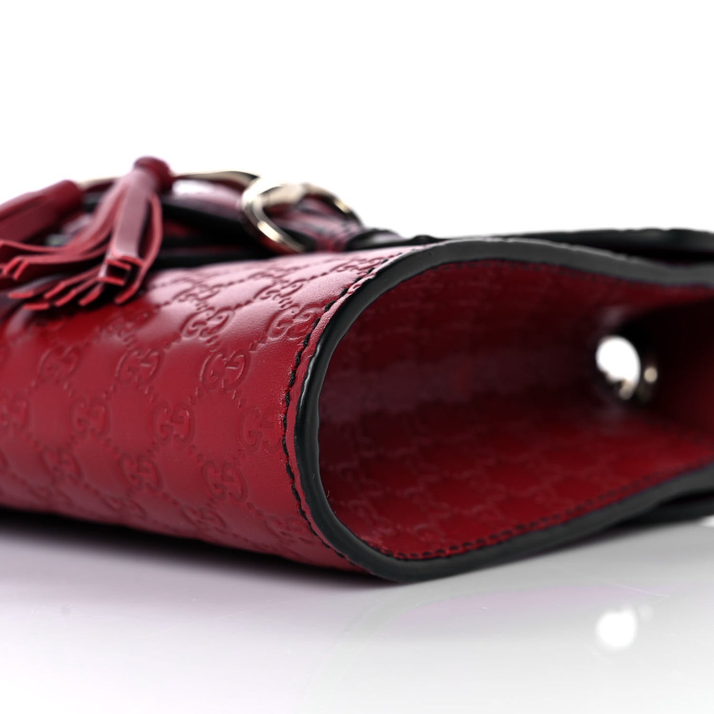 Soft Microguccissima Mini Emily Chain Shoulder Bag Rosso