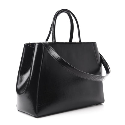 Fendi Patent Vitello Elite Regular 2Jours Tote Black 3 of 12