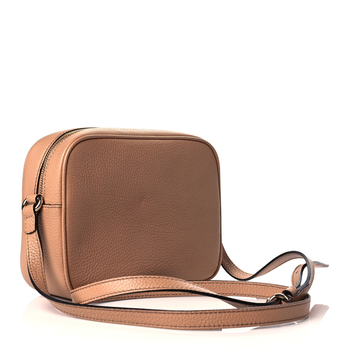 Pebbled Calfskin Small Soho Disco Bag Camelia