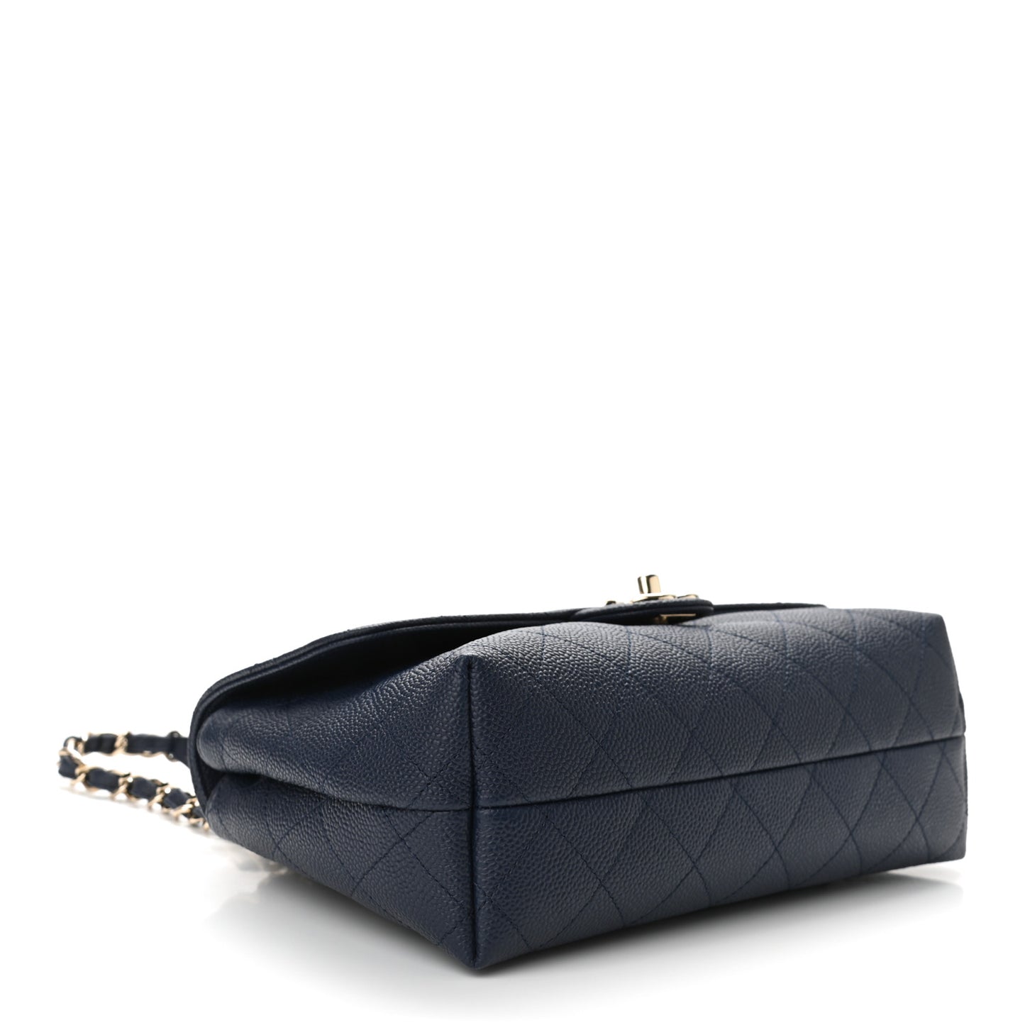 Caviar Quilted City Walk Flap Navy Blue