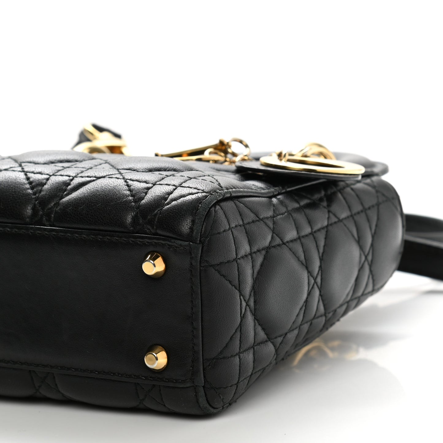 Lambskin Cannage Mini Lady Dior Black