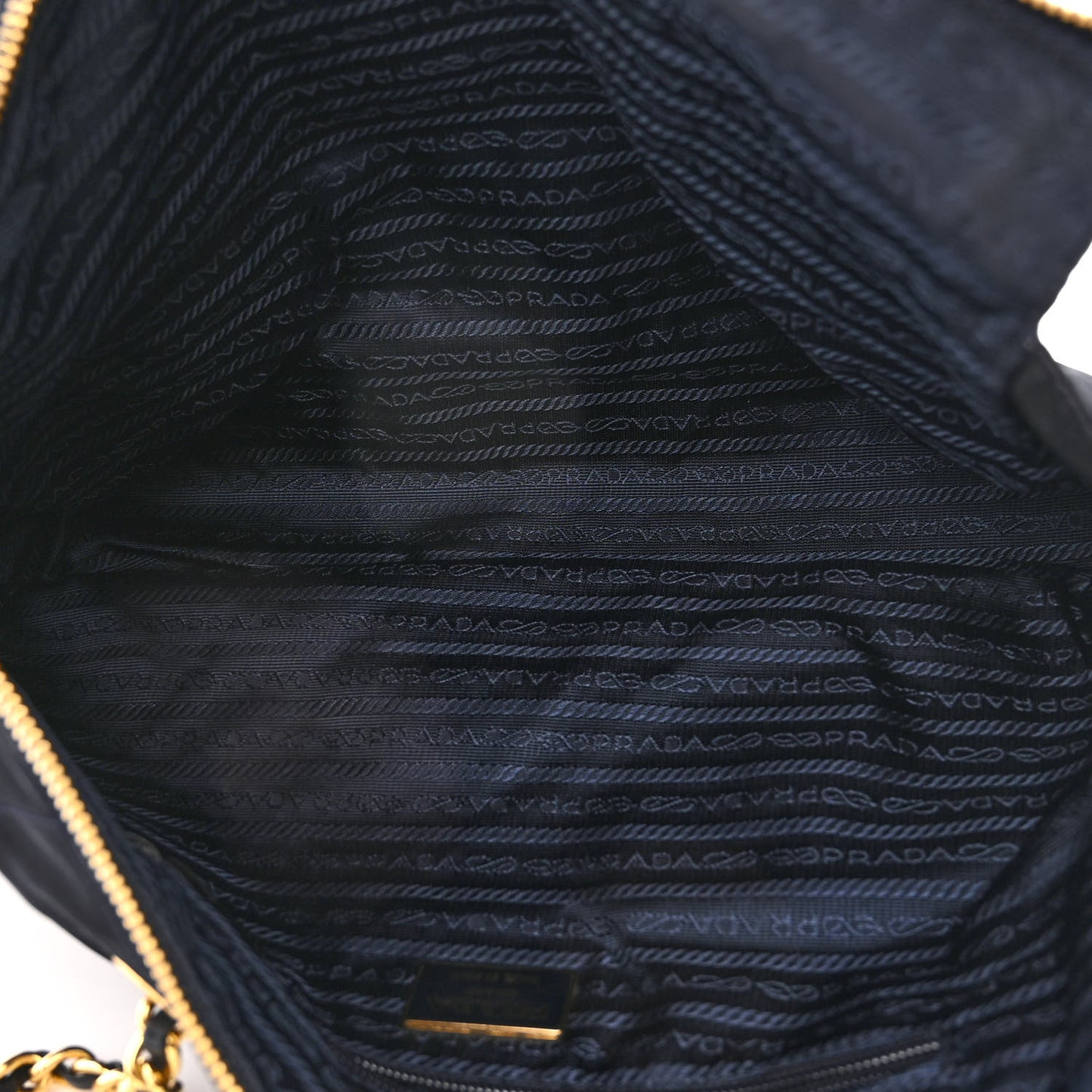 Nylon Tessuto Quilted Shoulder Bag Blue