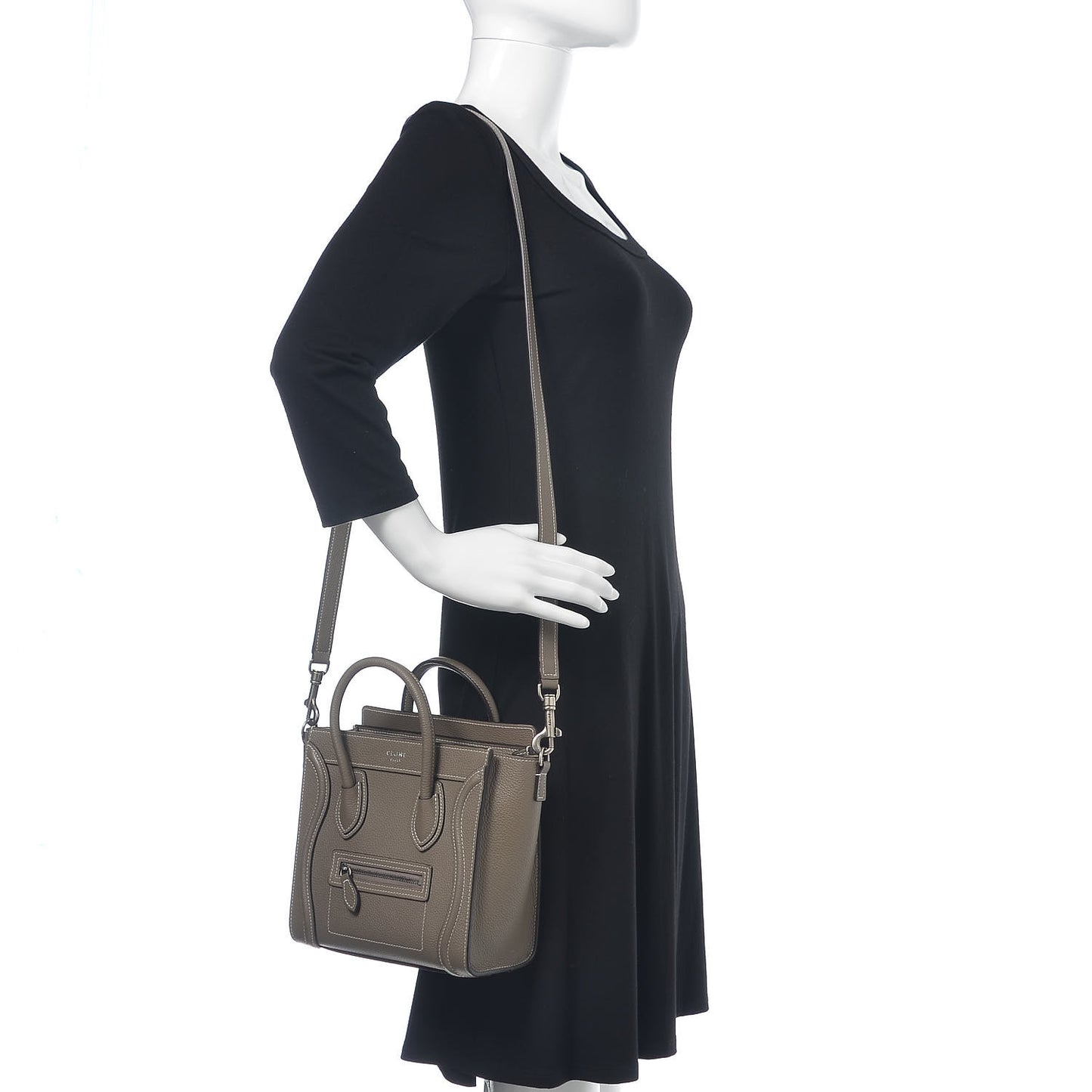 Drummed Calfskin Nano Luggage Souris