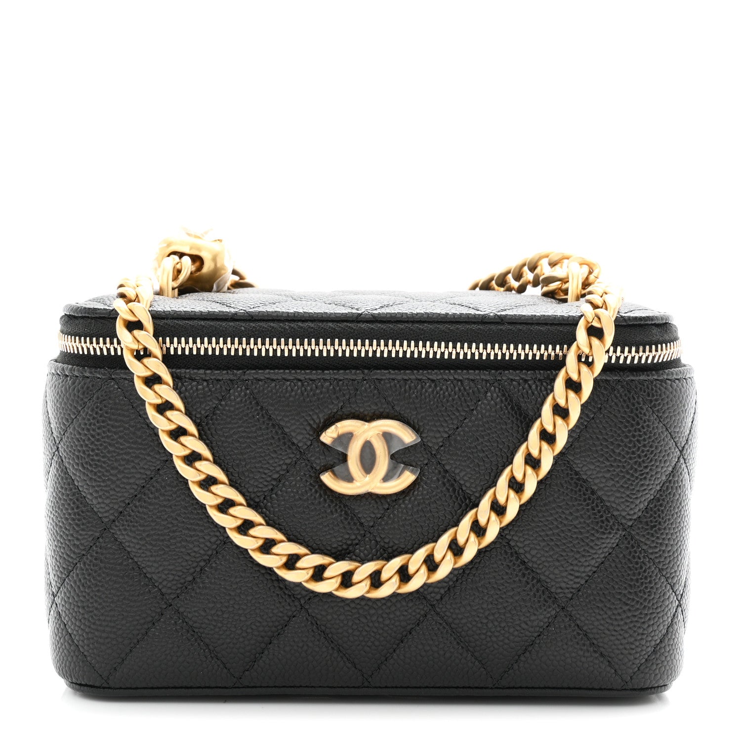 Chanel Caviar Quilted Sweetheart Vanity Case Black 1 of 11