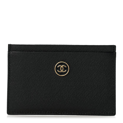 Chanel Calfskin Coco Button Card Holder Black 1 of 11