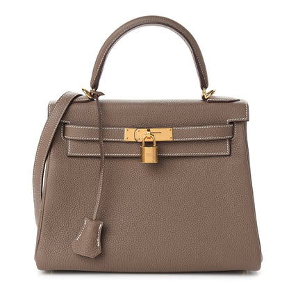 Hermes Togo Kelly Retourne 28 Etoupe 1 of 11
