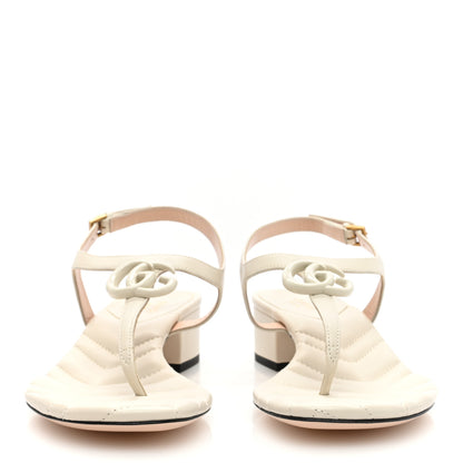 Gucci Nappa Matelasse Double G 35mm Thong Sandals 39 Mystic White 3 of 8