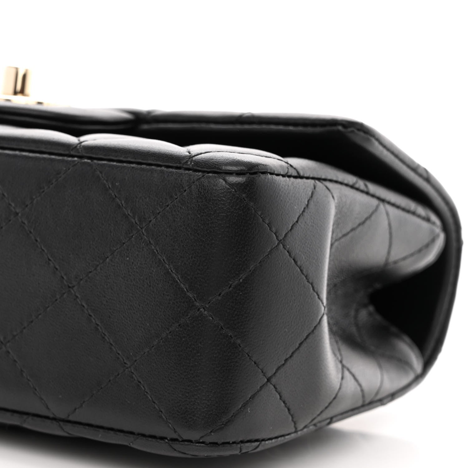 Chanel Lambskin Quilted Mini Top Handle Rectangular Flap Black 10 of 11