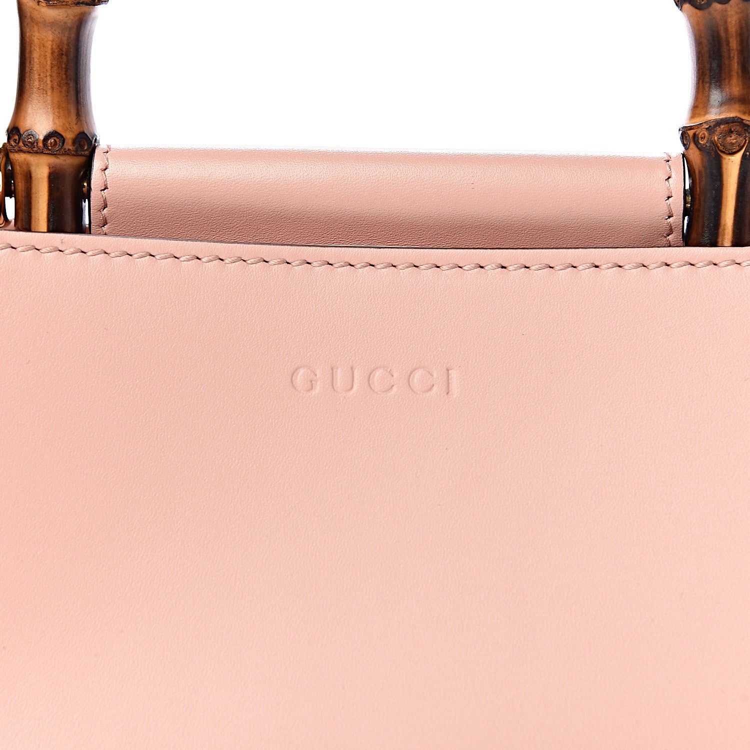 Gucci Nappa Bamboo Web Mini Nymphaea Top Handle Bag Perfect Pink Mystic White 11 of 15