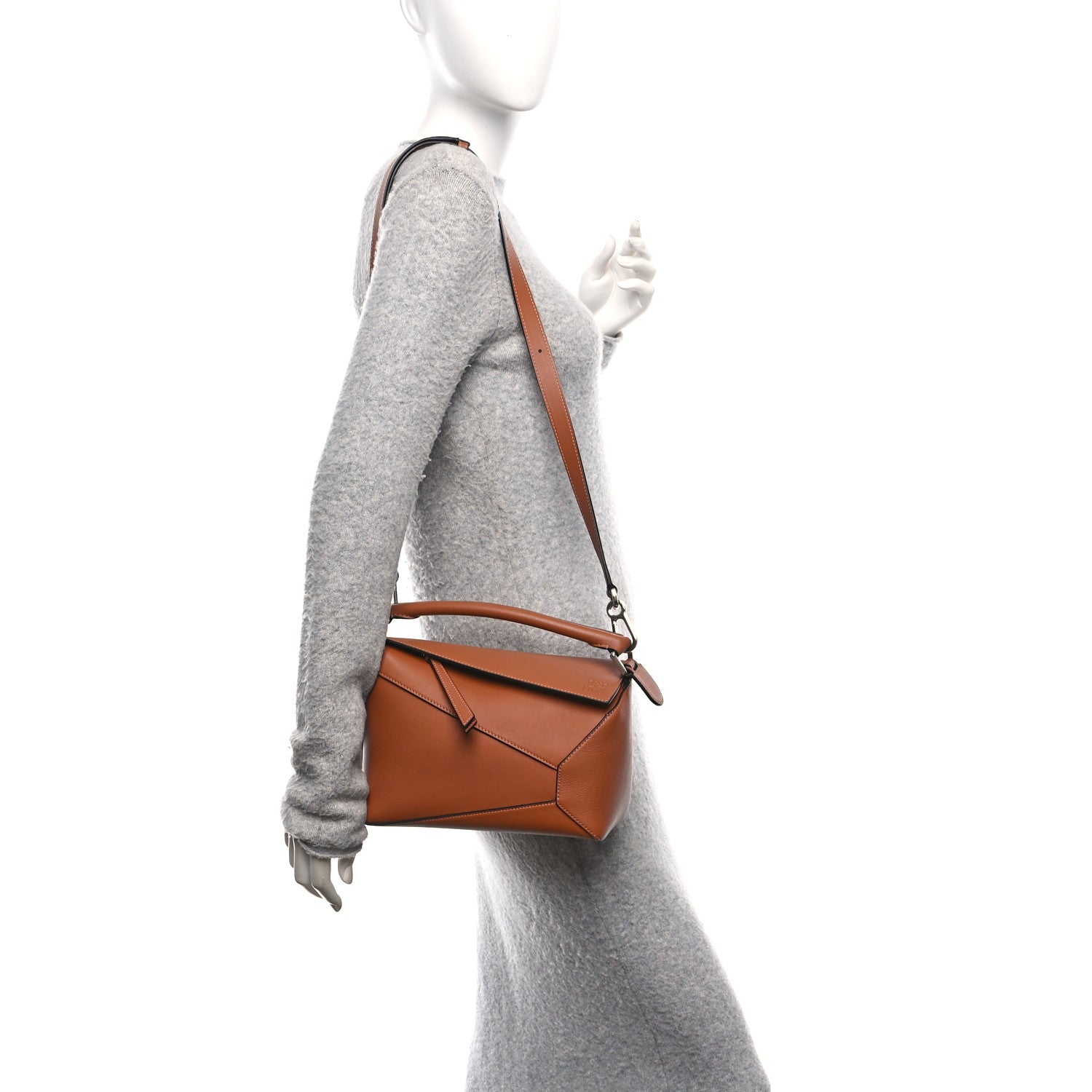 Loewe Calfskin Small Puzzle Edge Bag Tan 2 of 11