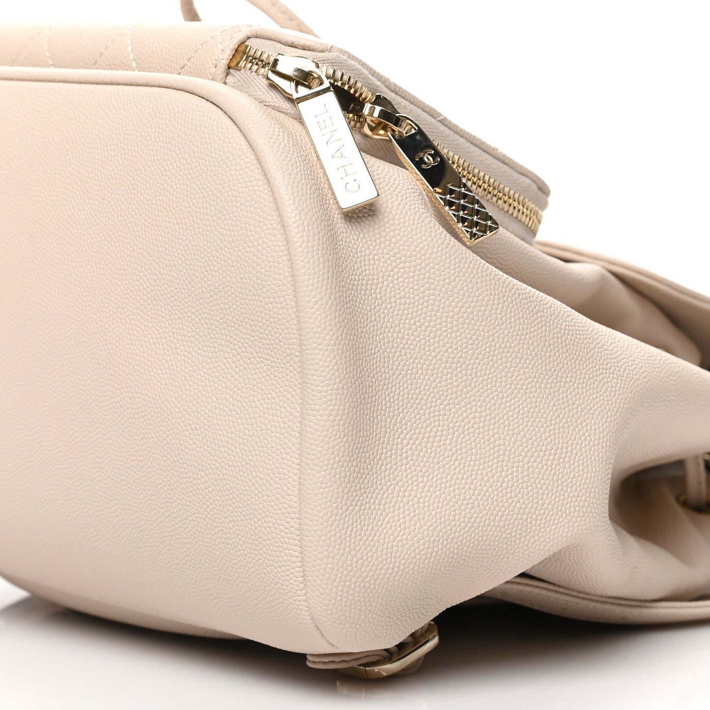 Caviar Quilted Business Affinity Backpack Beige
