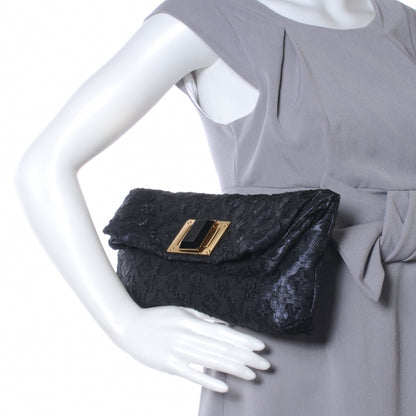 Louis Vuitton Lurex Quilted Monogram Altair Clutch Black 2 of 7