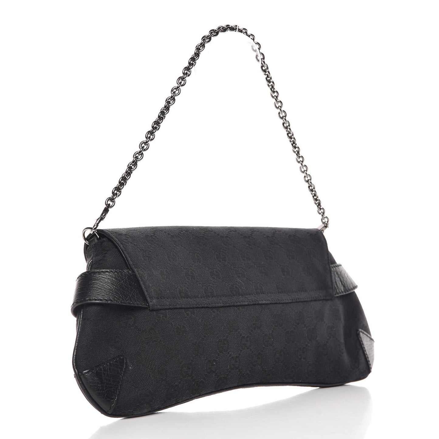 Monogram Horsebit Clutch Black