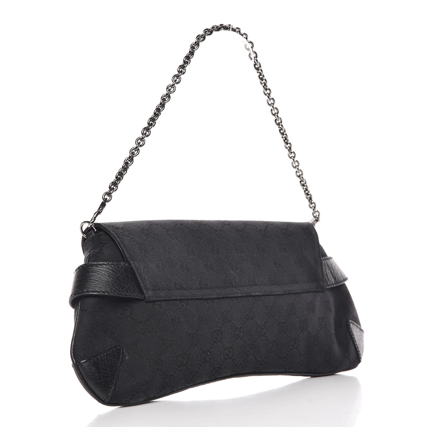 Gucci Monogram Horsebit Clutch Black 1 of 6