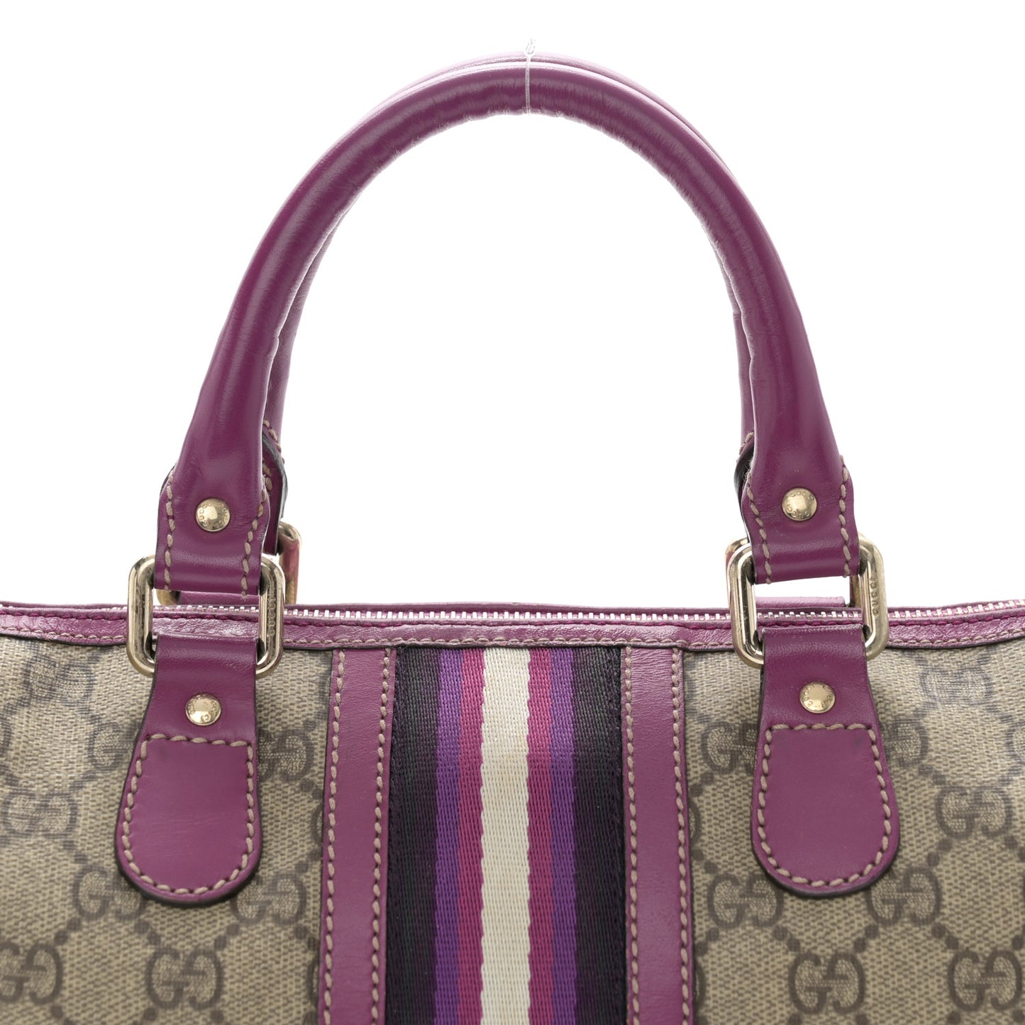 Monogram Vintage Web Small Boston Purple