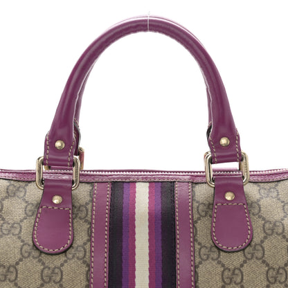 Gucci Monogram Vintage Web Small Boston Purple 8 of 12