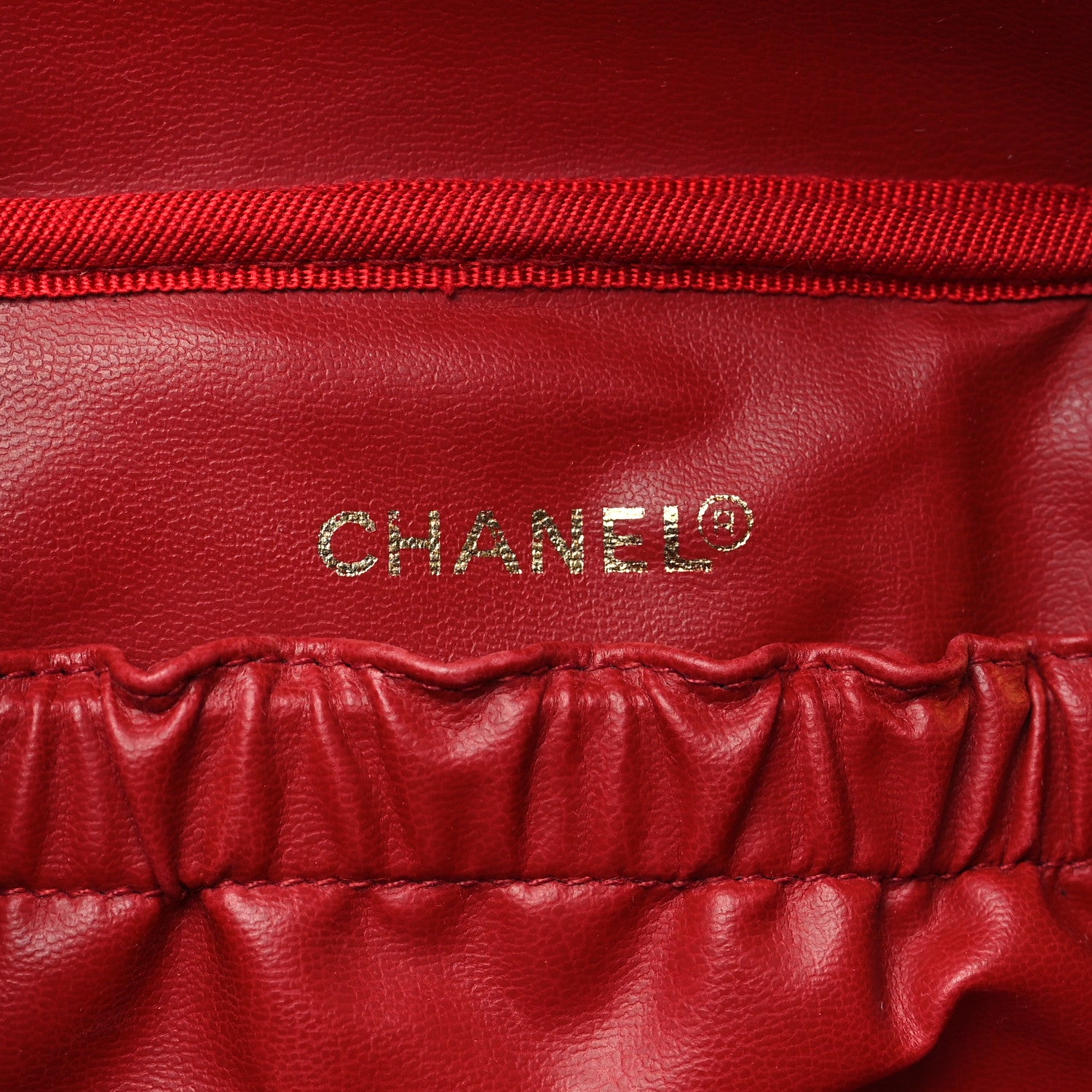 Chanel Caviar Vanity Cosmetic Case Red 6 of 11