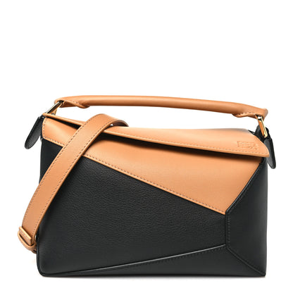 Loewe Calfskin Small Puzzle Edge Bag Warm Desert Black 1 of 10
