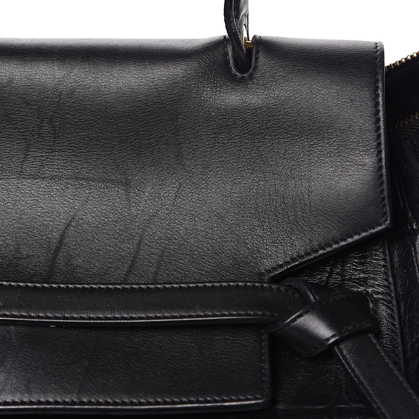 Calfskin Crocodile Embossed Small Belt Bag Black
