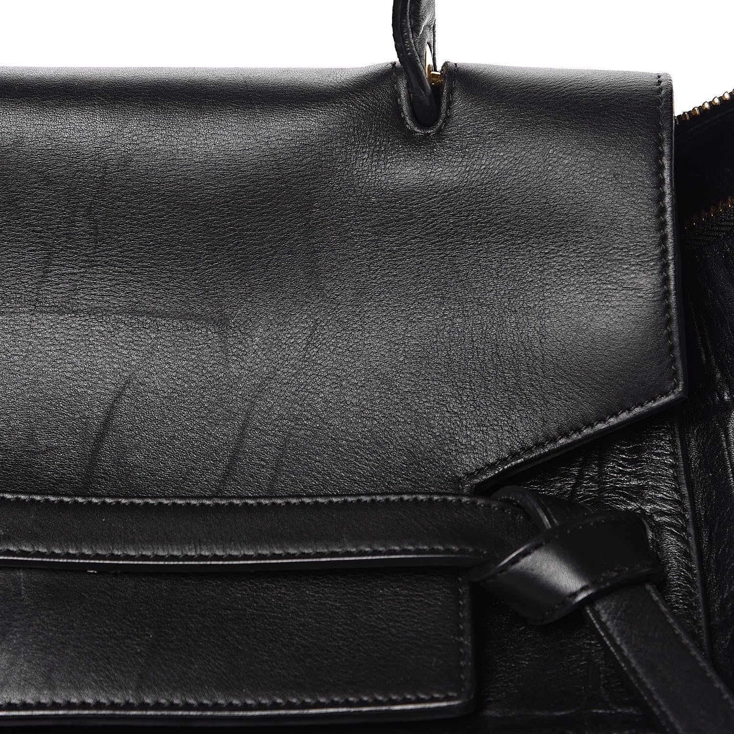 Celine Calfskin Crocodile Embossed Small Belt Bag Black 11 of 15