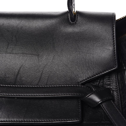 Celine Calfskin Crocodile Embossed Small Belt Bag Black 11 of 15