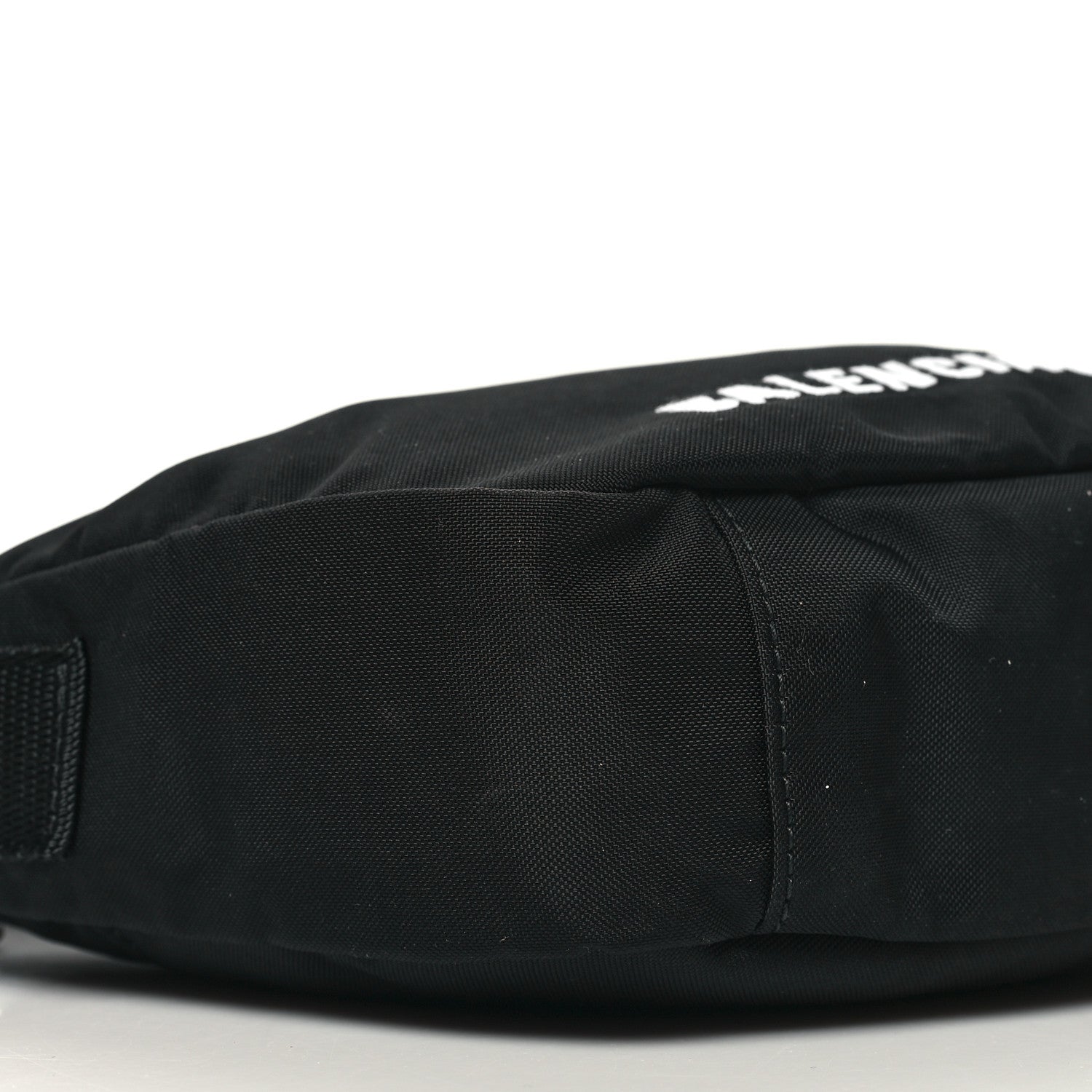Balenciaga Recycled Sport Nylon Logo Embroidered Wheel Sling Bag Black White 8 of 9