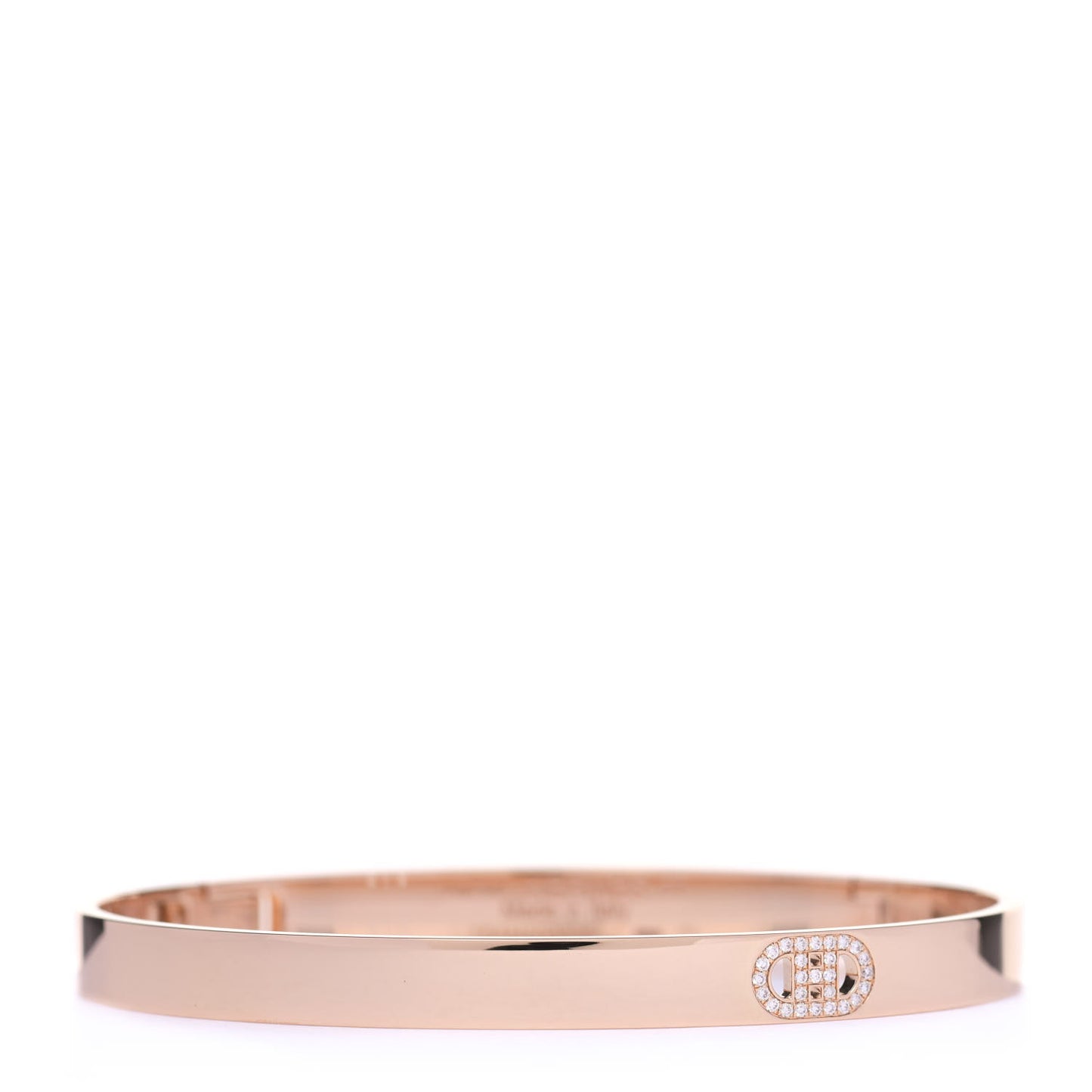 18K Rose Gold Diamond PM H D'Ancre Bracelet ST