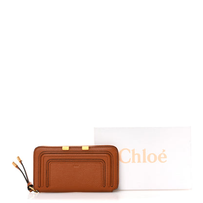 Chloe Grained Calfskin Marcie Long Zip Around Wallet Tan 8 of 8