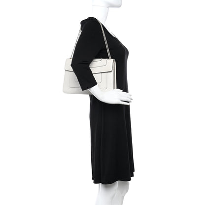 Bulgari Calfskin Serpenti Forever Shoulder Bag White 3 of 18