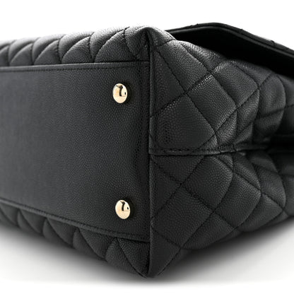 Chanel Caviar Quilted Small Coco Handle Flap Black 10 of 10