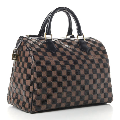 Louis Vuitton Damier Paillettes Speedy 30 Black 2 of 8