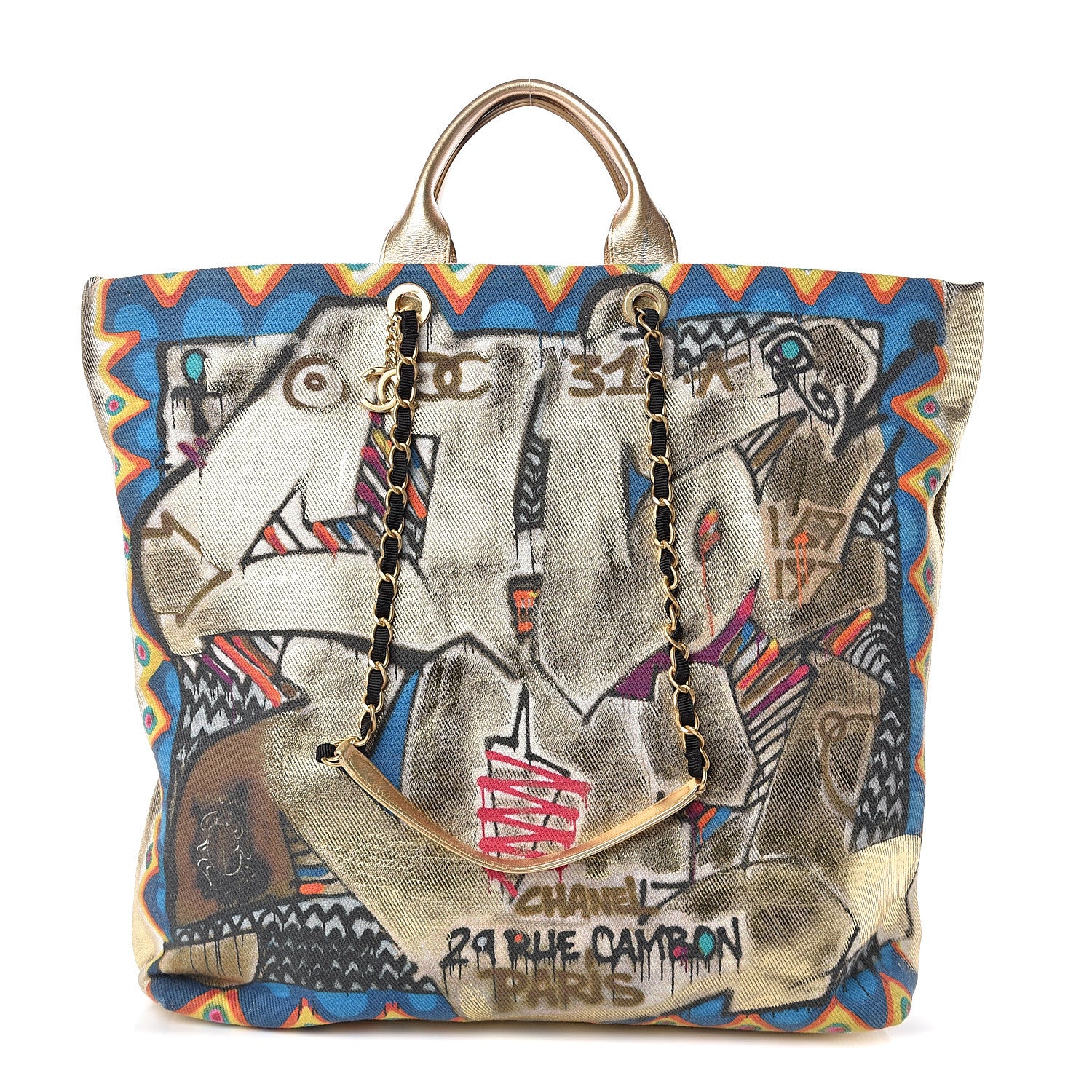 Chanel Graffiti Printed Canvas Street Spirit Tote Multicolor 1 of 9