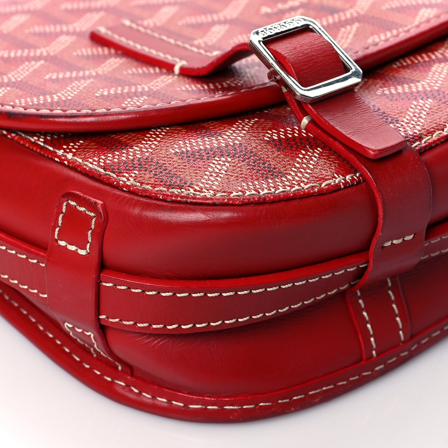Goyardine Belvedere PM Messenger Bag Red