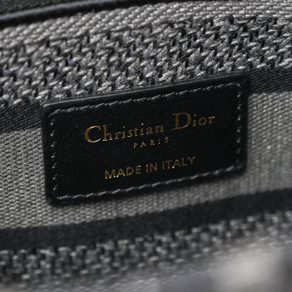 Christian Dior Canvas Mizza Embroidered Medium Lady D-Lite Gray 6 of 10