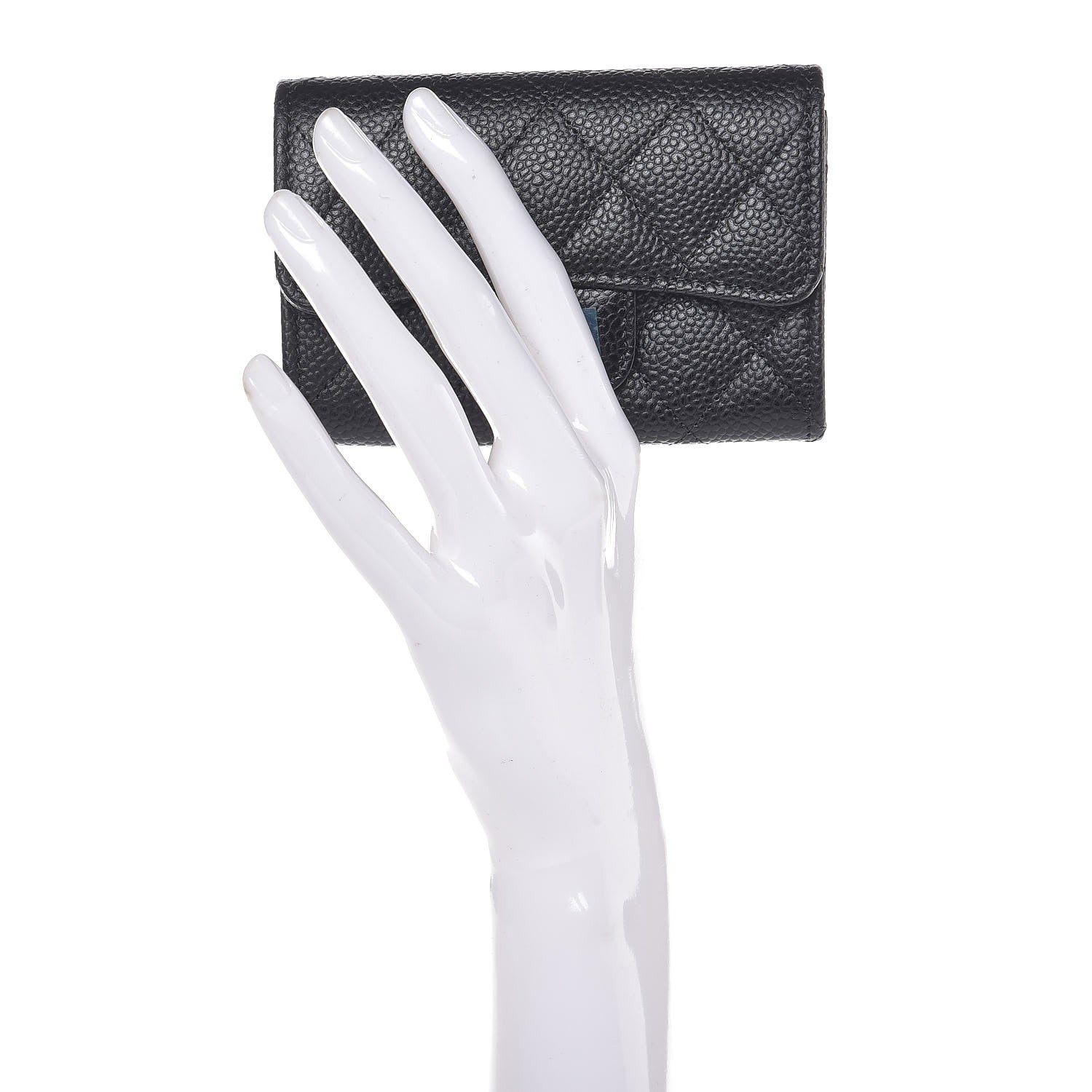 Chanel Caviar Quilted Flap Card Holder Black 2 of 9