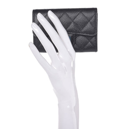 Chanel Caviar Quilted Flap Card Holder Black 2 of 9