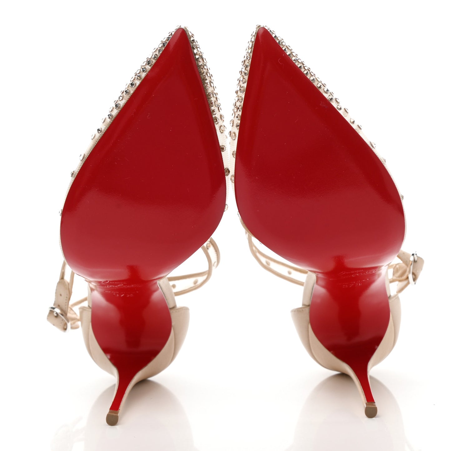 Crystal Strass Maria 100 Pumps 37.5 Nude