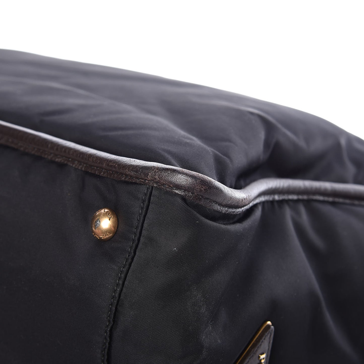 Tessuto Nylon Double Zip Logo Tote Black