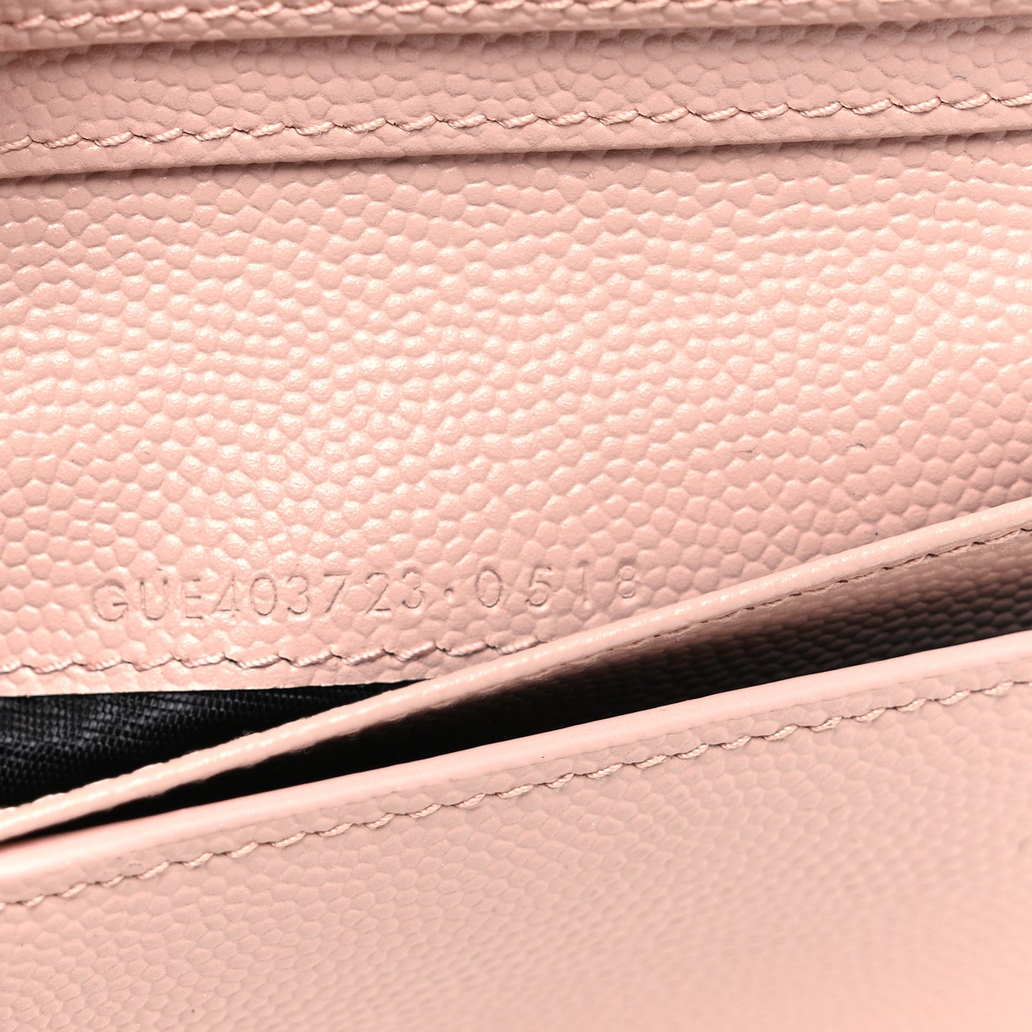Grain De Poudre Matelasse Chevron Monogram Compact Zip Around Wallet Pink