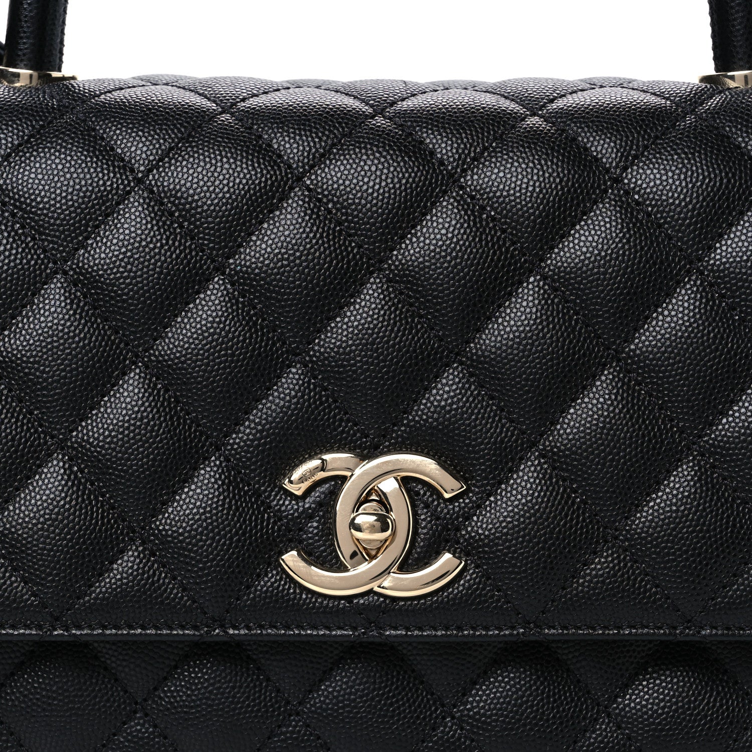Chanel Caviar Quilted Small Coco Handle Flap Black 9 of 11