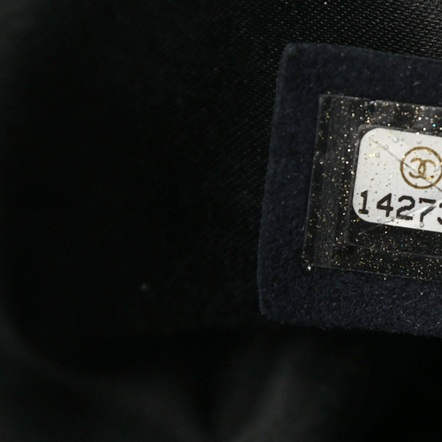 Tweed Faux Fur Patchwork Jumbo Single Flap Black