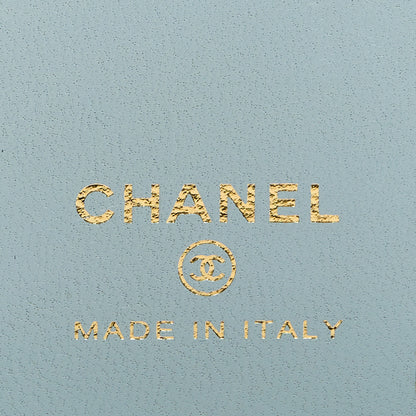 Chanel Caviar Quilted Pearl Crush iPhone 13 Pro Holder With Chain Light Blue 5 of 6