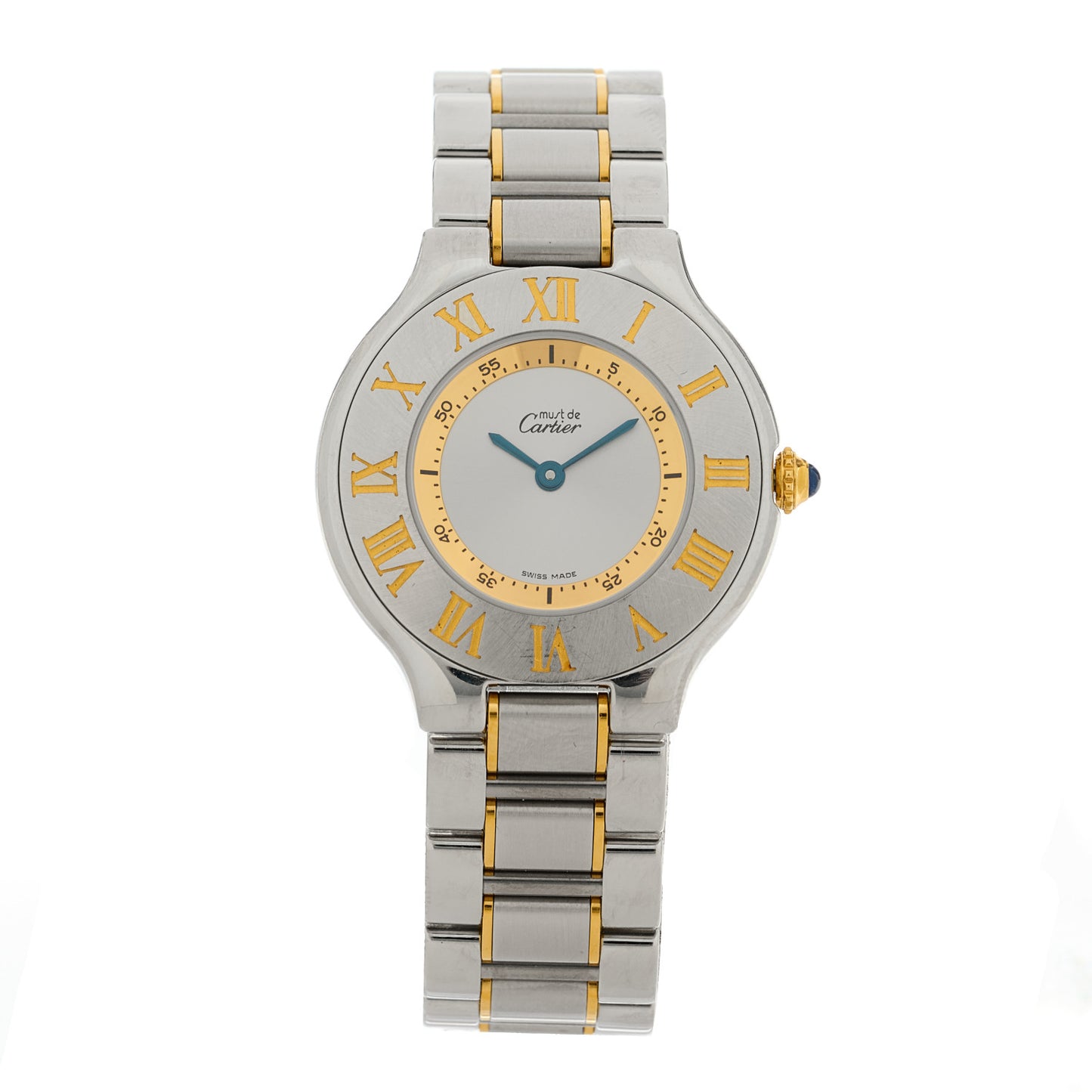 Stainless Steel 18K Yellow Gold 31mm Must De 21 Quartz Watch