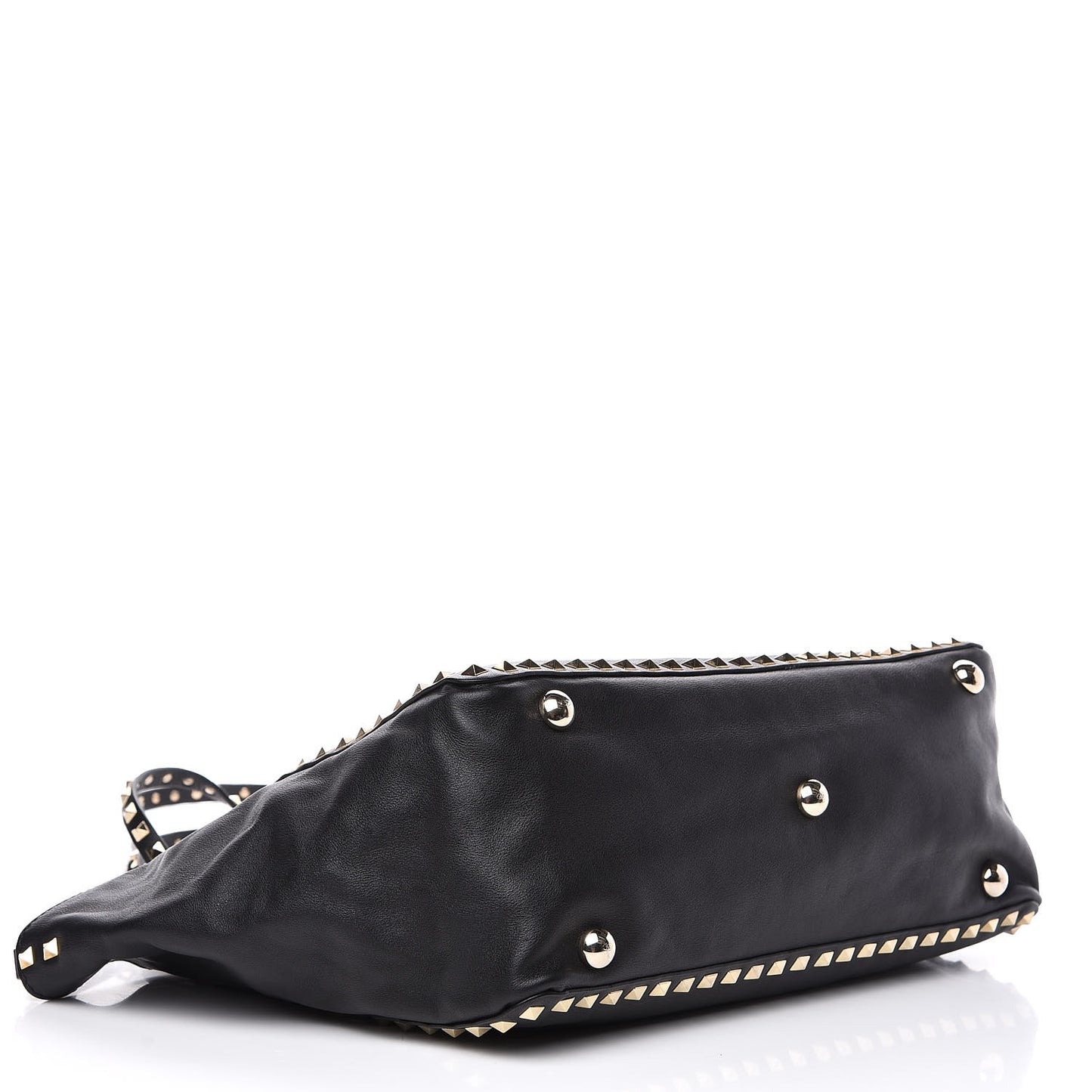 Vitello Medium Rockstud Tote Black