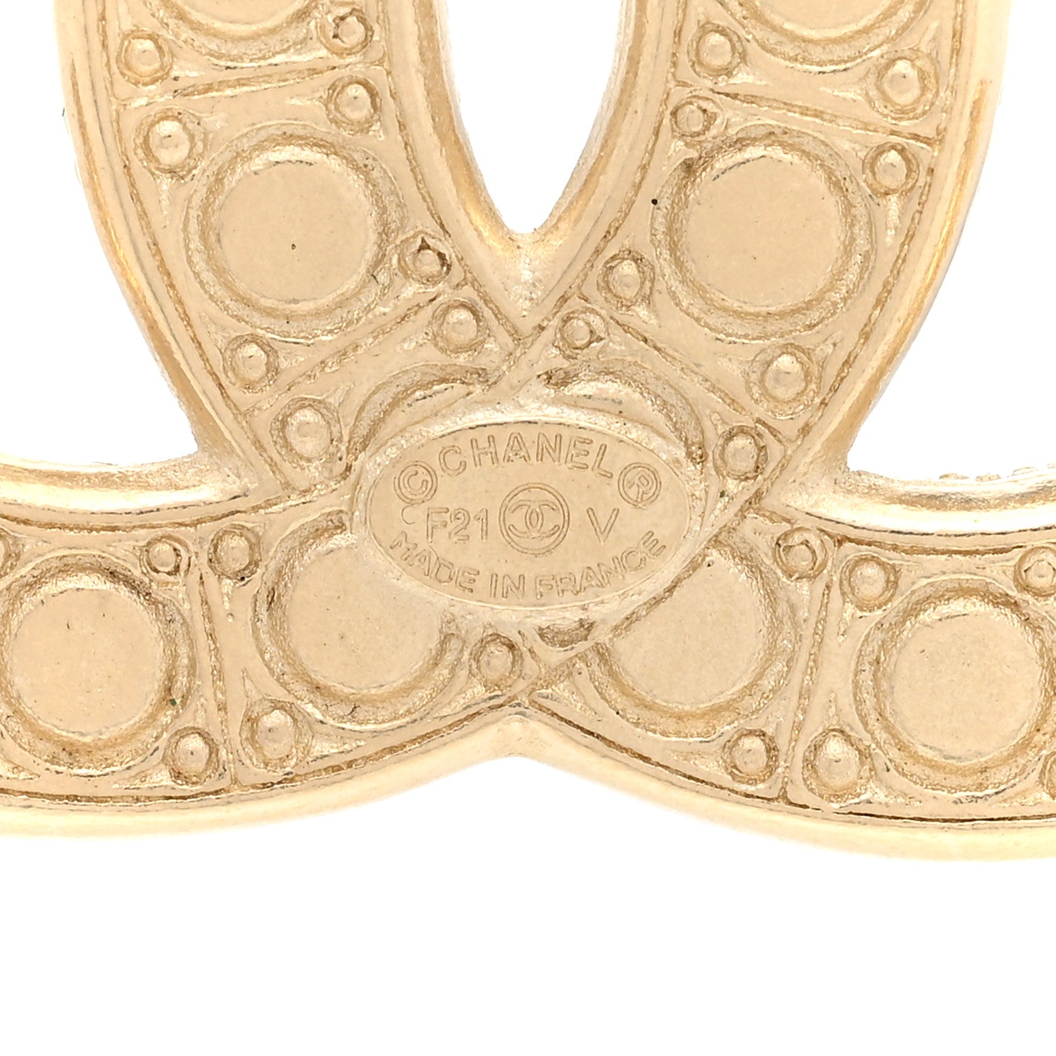 Chanel Metal Crystal Graduated Pearl CC Brooch Gold 4 of 4