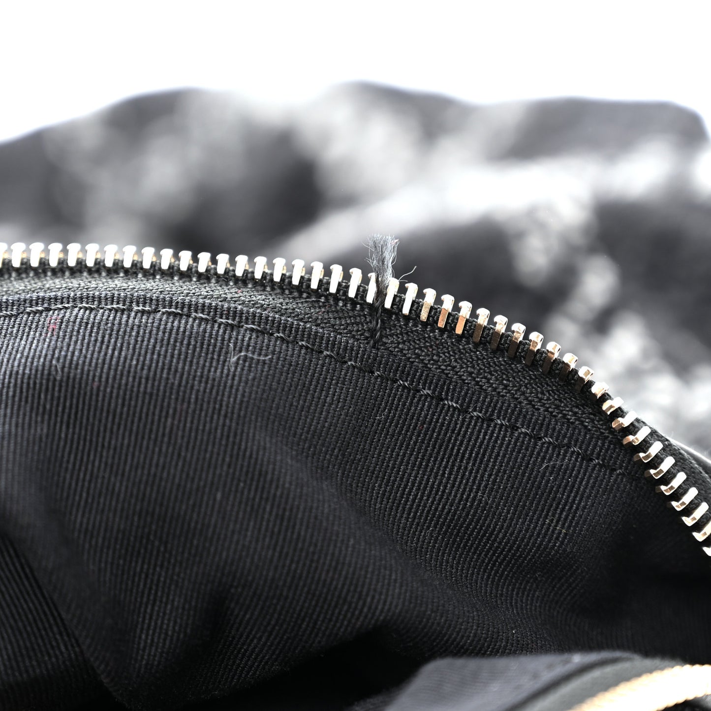 Tweed Maxi Chain Hobo Black Gray