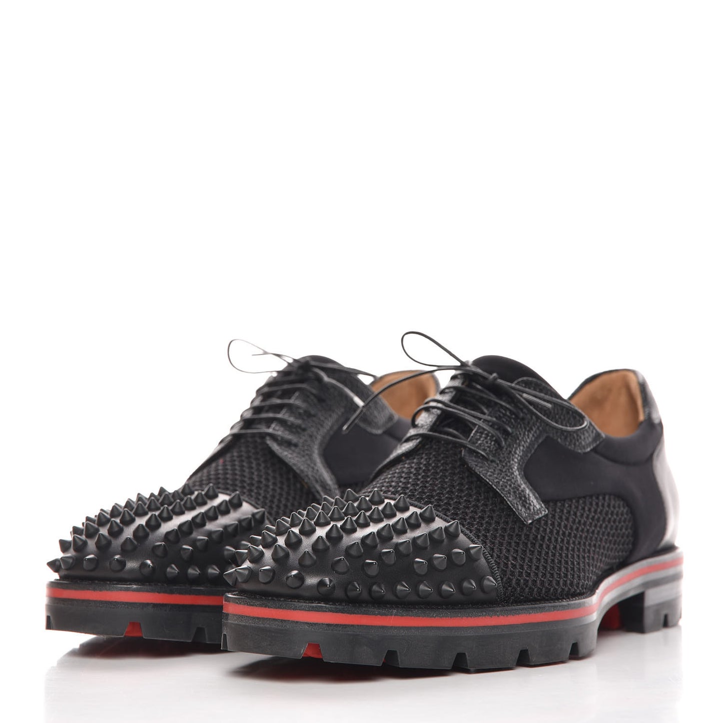 Calfskin Rete Net Neo Mens Luis Flat 42.5 Black