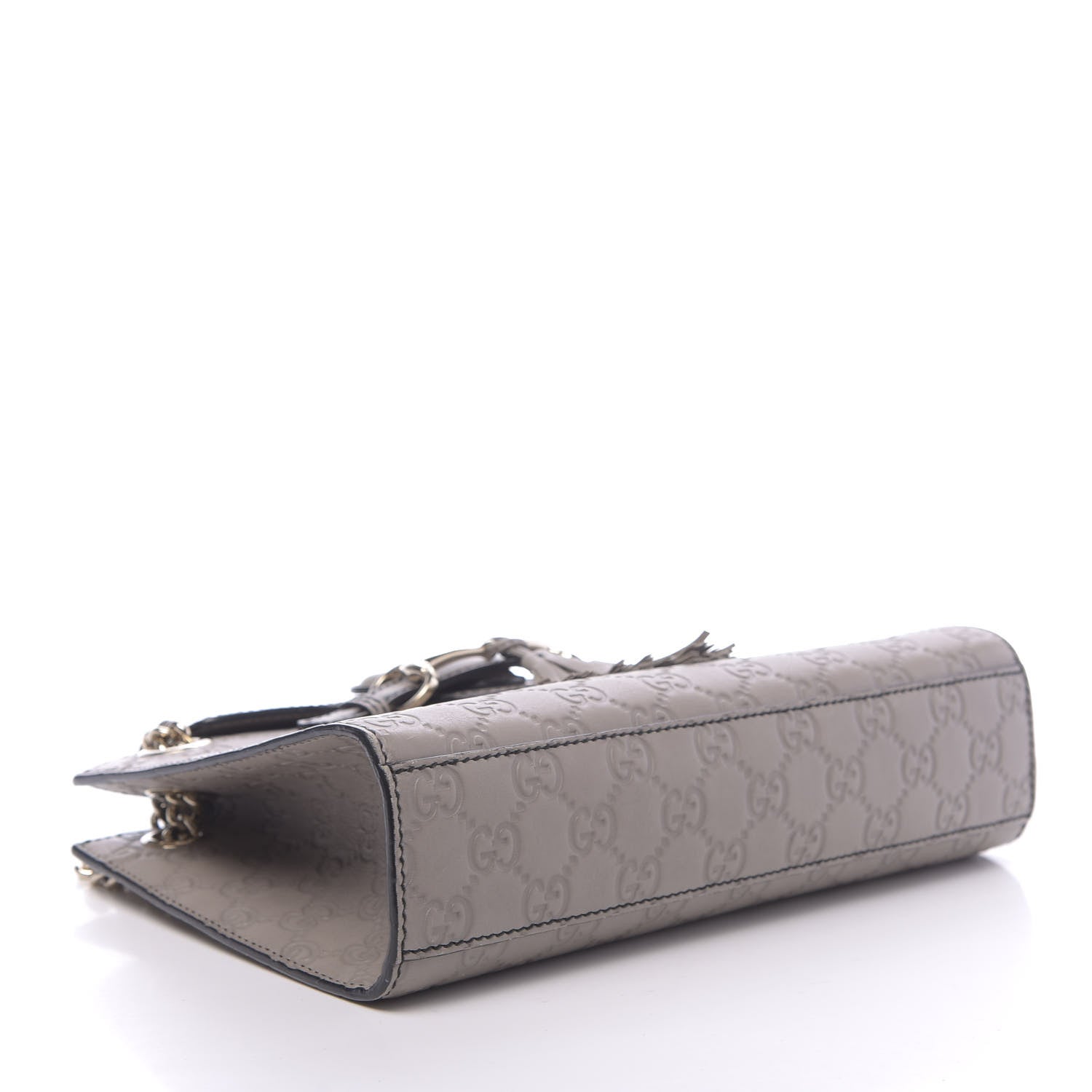 Gucci Guccissima Small Emily Chain Shoulder Bag Storm Grey 4 of 13